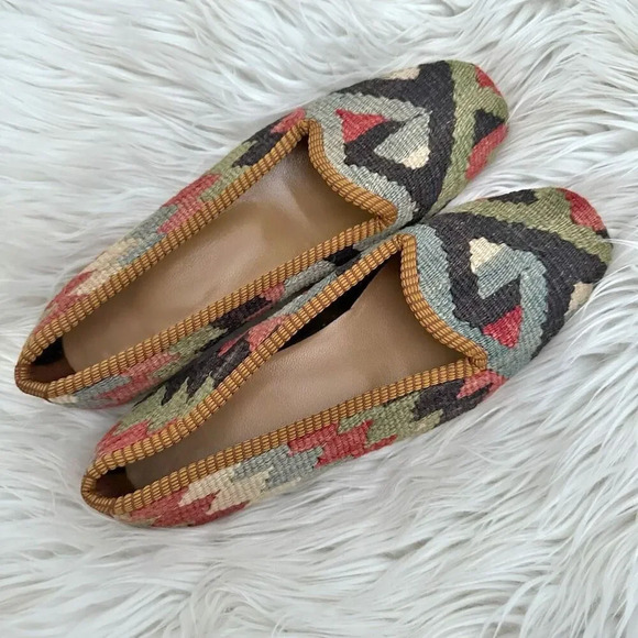 ARTEMIS DESIGN CO. x ANTHROPOLOGIEKilim Tapestry 100% Wool Upper Loafers